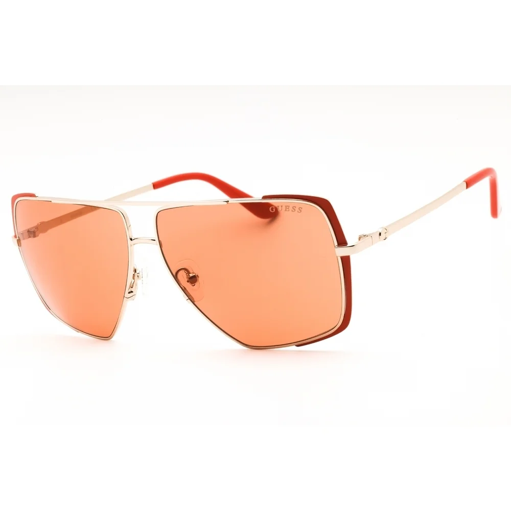 NWT Guess GU00220-43E Matte Orange Oversized 62mm Sunglasses